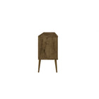 Manhattan Comfort - Meuble TV Bradley 62,99 po style Mid-Century Modern - Brun Rustique-Style de porte à ouverture à 90° avec fermeture en douceur