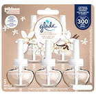 Glade - Branchées Huile parfumée Recharge - Fine caresse de Vanille - Paquet de 5-PARFUM DE LONGUE DURÉE - profitez d’un parfum qui dure jusqu’à 60 jours* avec les recharges Glade Branchées (* par recharge, réglé au niveau d’intensité le plus faible)