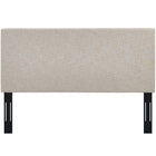 Modway - Taylor Tissu de lin rembourré Tête de lit King et King de Californie, Beige-Pieds de poteaux en bois très larges et solides