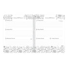 Blueline - 2027 agenda hebdomadaire/mensuel à colorier DoodlePlan avec reliure à double spirale – 11 po x 8 1/2 po – design Botanica – bilingue-Agenda hebdomadaire avec calendrier
mensuel au début de chaque mois