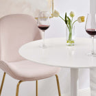 Modway - Lippa Rond de 28 po Bois Bar Table, Blanc-Sièges 2
