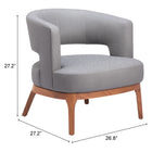 Zuo - Penryn Fauteuil d’appoint - Gris ardoise-6
