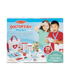 Melissa & Doug - Kit de jeu trousse du docteur - 25 pièces -Contenu : stéthoscope, brassard de tension artérielle, testeur auditif, seringue, ciseaux, pincettes, thermomètre frontal roulant, marteau à réflexes, otoscope, couvre-œil, abaisse-langue, flacons, badge d'identification, cartes d'activités et bien plus encore