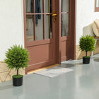 HOMCOM - Plantes artificielles décoratives 21,7 po pour la maison - vert - lot de 2-La protection UV les rend adaptés à l’intérieur comme à l’extérieur 