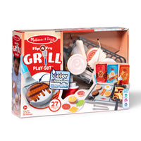 Melissa & Doug - Ensemble de Jeu Grillade & Flip-Fry-“Cuisinez” avec de l’eau encore et encore grâce aux aliments à changement de couleur et à un ensemble comprenant gril, plaque chauffante et friteuse.