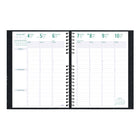 Blueline - 2027 agenda hebdomadaire/mensuel Timanager CoilPro 13 mois 7 jours Blueline – 11 po x 8 1/2 po – noir-Reliure spirale double avec couverture rigide en d'aspect lézard
