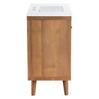 Modway - Birdie 36" Vanette de salle de bain - Blanc naturel-Trous de robinet centraux 8"