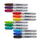 Sharpie - Marqueurs permanents − Pointe fine − Couleurs variées − Paquet de 12-Encre à forte intensité et à séchage rapide, éliminant les bavures,  résistant à l’eau et à la décoloration