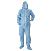 Lakeland – Combinaison avec capuchon et chaussons Pyrolon Plus 2, 2TG, bleu, 10/paquet (07414B-2XL)-Matériau : Pyrolon