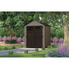 Suncast - Remise de rangement Everett 6 pi x 5 pi - Taupe foncé-Parfaite pour tous vos besoins de rangement à grande échelle.