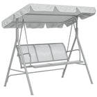 Outsunny balançoire de patio 3 places, gris clair-Fabriqué en métal résistant à la rouille offrant une durabilité optimale
