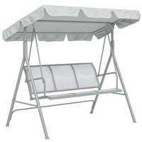 Outsunny balançoire de patio 3 places, gris clair-Fabriqué en métal résistant à la rouille offrant une durabilité optimale
