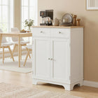 HOMCOM - Buffet 26,8 po L avec rangement - blanc-Convient à la cuisine, au salon, à la salle de bain pour ranger des ustensiles, de la papeterie ou des serviettes 