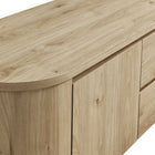 Modway - Duval Ovale de 71 pouces Armoire TV, Chêne clair-8