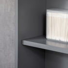 Kleankin - Armoire de salle de bain murale avec miroir et étagères - gris-Design élégant avec poignées argentées pour plus de raffinement 
