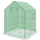 Outsunny - Serre portable 4,6 pi x 4,7 pi, blanc-Une mini-serre légère pour continuer la culture toute l'année (y compris pendant les hivers doux)
