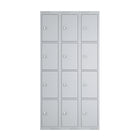 Ceha - Casiers KDK série 4 niveaux, bloc de 3, 1 principal et 2 additionnels-Trous de ventilation sur les panneaux supérieurs et arrière