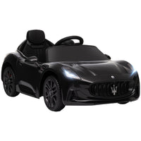 Qaba - Voiture électrique Maserati Gran Turismo sous licence 12V pour enfants - noir-Design Maserati Gran Turismo Folgore pour un jeu élégant et réaliste 