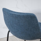 HOMCOM - Tabourets de bar hauteur comptoir avec dossier - bleu foncé - paquet de 2-Convient à une hauteur de comptoir de 35,8 po (91 cm) 
