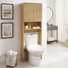 Modway - Render Par-dessus les toilettes Armoire de rangement de salle de bain in Chêne-Glissières de plancher sans marquage