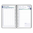 Blueline - 2027 Agenda quotidien DuraFlex – 8 po x 5 po – Noir – Bilingue-Calendriers de référence du mois précédent, du mois courant et des deux mois suivants sur chaque double page