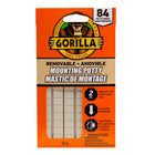 Gorilla - Mastic de montage amovible - 56 g-84 Carrés Prédécoupés