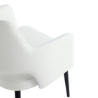 Manhattan Comfort - Lot de 2 fauteuils de salle à manger Tremont 58 cm, moderne, revêtement similicuir blanc-Mousse haute densité pour le confort et la durabilité