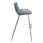 Zuo - Desi Tabouret de bar - Gris azur/Noyer - Ensemble de 2-Garantie limitée de 3 ans