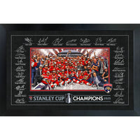 Florida Panthers Replica Signature Celebration Frame Stanley Cup 2025 - Impression encadree - 35" x 23"-Qualité supérieure - print framed