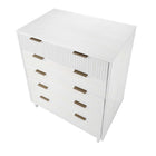 Manhattan Comfort - Granville commode haute moderne 37,8" - blanc-Garantie limitée du fabricant de 30 jours