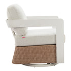 Zuo - Gelo Chaise pivotante - Blanc/Brun-Garantie limitée de 3 ans