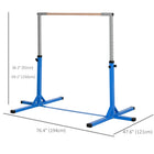 Soozier - Barre de gymnastique horizontale professionnelle pour enfants - Bleu-L'installation est facile et ne prend que quelques minutes 