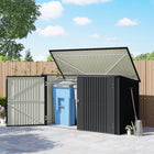 Outsunny - Abri pour bacs à ordures 7,6 pi x 3,4 pi pour 3 poubelles - gris foncé-Couvercle à levage pneumatique pour une élimination des déchets facile et hygiénique  

