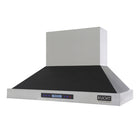 KUCHT KRH4815-K 48 po Hotte murale professionnelle - 1200 CFM - Acier inoxydable/Noir-Équipée de quatre lampes DEL de 1,5 W, cette hotte professionnelle au design sans couture offre une meilleure visibilité pendant la cuisson et rehausse l’esthétique de votre cuisinière Kucht professionnelle.