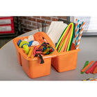 Teacher Created Resources - Orange Plastic Storage Caddy, Pack de 6-Paquet de 6.