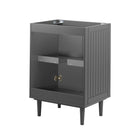 Modway - Augusta 24" Armoire de toilette de salle de bain (lavabo non inclus) - Gris-9