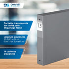 Davis Group Super économie, Reliure à anneaux ronds 1.5 po, paquet de 6 – Gris-Anneau Rond, Non-Verrouillage