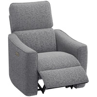 HOMCOM - Fauteuil inclinable électrique avec ports USB - gris foncé-Siège spacieux de 20,5 po (52 cm) avec mousse haute densité assurant un confort de soutien 