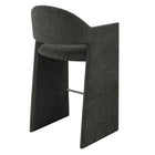 Modway - Talia 41 pouces Tissu rembourré Tabouret de bar - Fusain-Siège/dossier rembourré fixe
