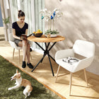 Homy Casa - Ensemble de 2 chaises pour visiteurs de bureau - Tissu beige-Assise en mousse haute densité avec tissu respirant pour plus de confort.

