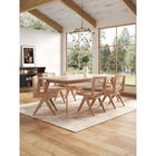 Manhattan Comfort - Ensemble de 4 chaises de salle à manger Hamlet 44,8 cm style industriel chic - Nature-Canne naturelle fine fabriquée à partir de véritable rotin en bois