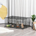 PawHut - Parc pour cochons d’Inde et lapins 22 panneaux avec porte - chaque panneau 14 po L x 18 po H-Fabriqué en fil métallique solide avec une finition thermolaquée, garantissant une cage stable pour une utilisation quotidienne 