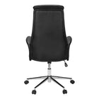 Monarch Specialties - 7344 Chaise de Bureau Ergonomique Aspect Cuir - Noir-Conçue pour durer, cette chaise est fabriquée pour résister à une utilisation quotidienne et bénéficie d'une garantie limitée de 5 ans pour assurer sa qualité et sa longévité