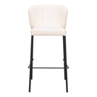 Zuo - Linz Tabouret de bar - Crème - Ensemble de 2-Empilable pour un rangement peu encombrant