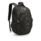 Swissdigital - Sac à dos noir MEILEN avec localisateur SDD-PORT DE CHARGE USB INTÉGRÉ - Équipé d'un port de charge USB avec conception de câble intégré, offrant un accès rapide pour charger vos appareils électroniques tels que smartphones, tablettes, Kindles et tous les autres appareils USB en déplacement tout en les utilisant en même temps.