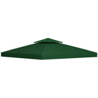Outsunny - Toit de rechange pour auvent de gazebo carré à 2 niveaux 10 pi L x 10 pi l, vert-La toile de remplacement convient à une structure de 3 x 3(m)/9,8 po x 9,8 po