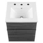Modway - Render Fixation murale de 18" Vanette de salle de bain - Blanc charbon-8