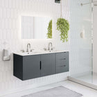 Modway - Vitality Double évier 48" Vanette de salle de bain - Gris blanc-Construction en MDF et panneau de particules