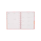 The Happy Planner - Planificateur daté format classique 2026–2027 à reliure à disques - 9-3/4 po x 5-5/16 po - Fleurs floues corail-Doté du système de reliure à disques personnalisable de Happy Planner, pour ajouter ou retirer des pages en toute facilité