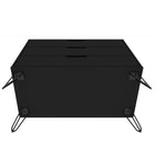 Manhattan Comfort - Rockefeller commode 3 tiroirs style milieu du siècle de 35,24 po - noir - lot de 2-Garantie limitée du fabricant de 30 jours
